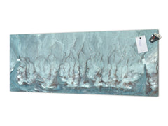 Stunning glass wall art - Wide format  backsplash with magnetic properties:  Abstract expressionism