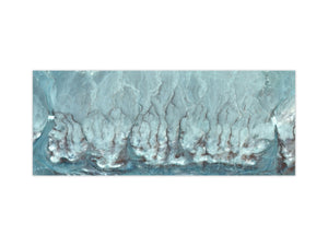 Stunning glass wall art - Wide format  backsplash with magnetic properties:  Abstract expressionism