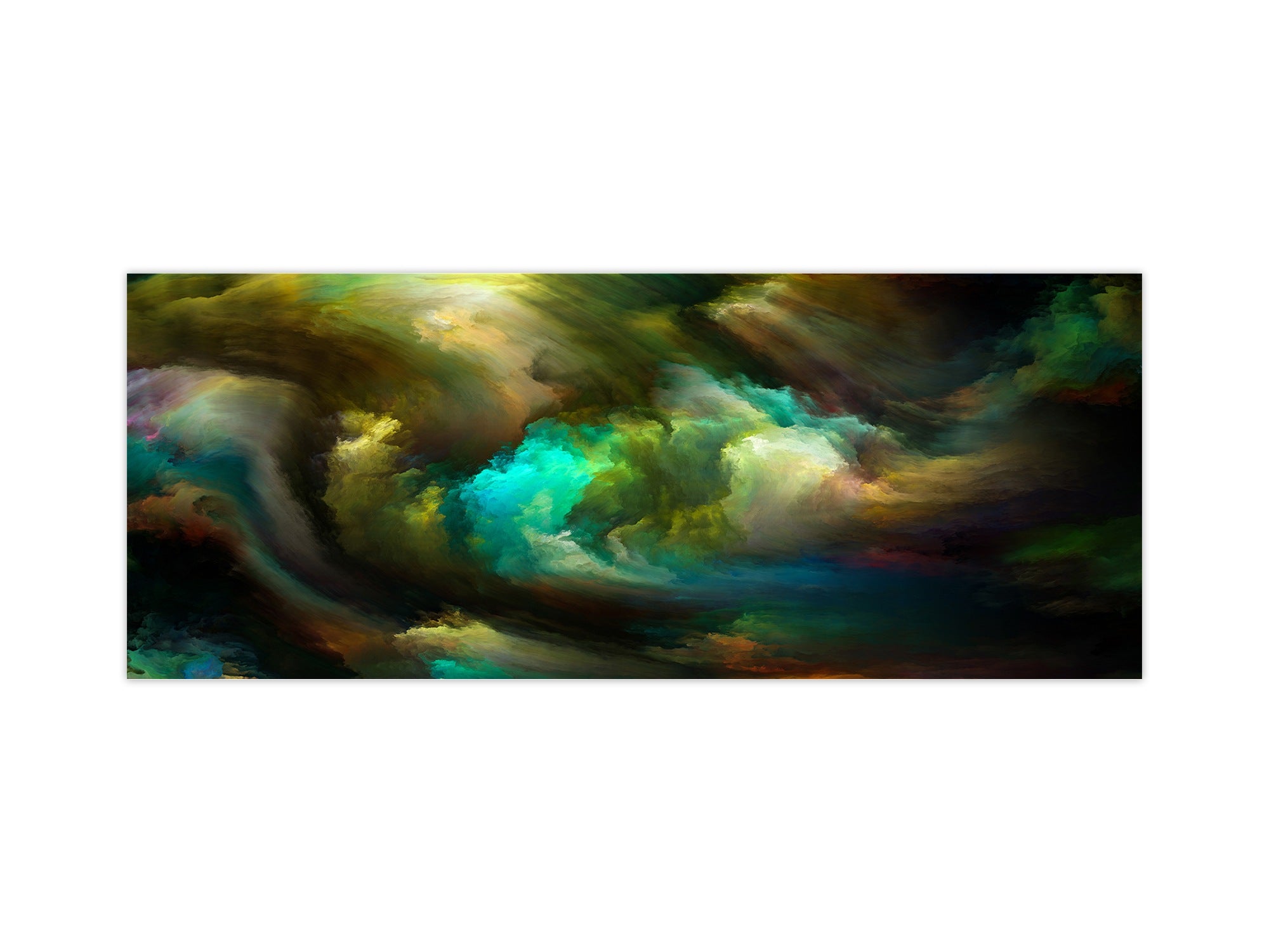 Toughened printed glass backsplash - Wideformat steel coated wall glass splashback: Abstract motion on canvas