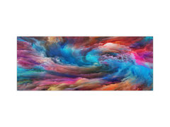 Protector contra salpicaduras de vidrio impreso templado - Protector contra salpicaduras de vidrio de pared con revestimiento de acero de gran formato: Vortex Twist