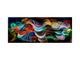 Stunning glass wall art - Wide format  backsplash with magnetic properties:  Organic flames