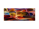 Stunning glass wall art - Wide format  backsplash with magnetic properties:  Colorful abstract art