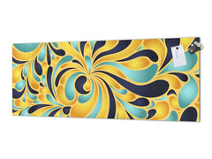 Stunning glass wall art - Wide format  backsplash with magnetic properties:  Silk flower print
