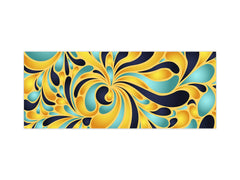 Stunning glass wall art - Wide format  backsplash with magnetic properties:  Silk flower print