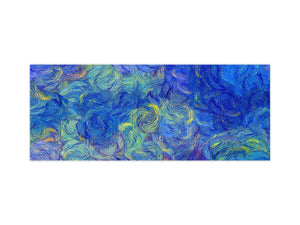 Stunning glass wall art - Wide format  backsplash with magnetic properties:   Van Gogh Modern art