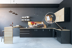 Impresionante arte de pared de vidrio - Salpicadero de gran formato con propiedades magnéticas: Globos aerostáticos Monte Bromo 