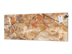 Wide format Wall panel with magnetic and non-magnetic metal sheet backing: Marble stone  surface