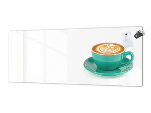 Wide format Wall panel with magnetic and non-magnetic metal sheet backing: Latte coffee  art