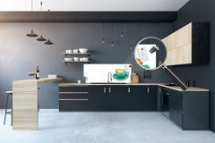 Wide format Wall panel with magnetic and non-magnetic metal sheet backing: Latte coffee  art