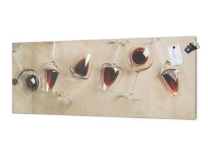 Wide format Wall panel with magnetic and non-magnetic metal sheet backing: Flat wine composition