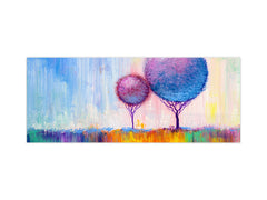 Tempered Glass magnetic and non magnetic splashback in wide-format: Landscape ornamental trees