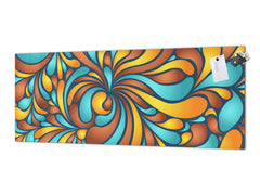 Tempered Glass magnetic and non magnetic splashback in wide-format: Silk fluid shapes