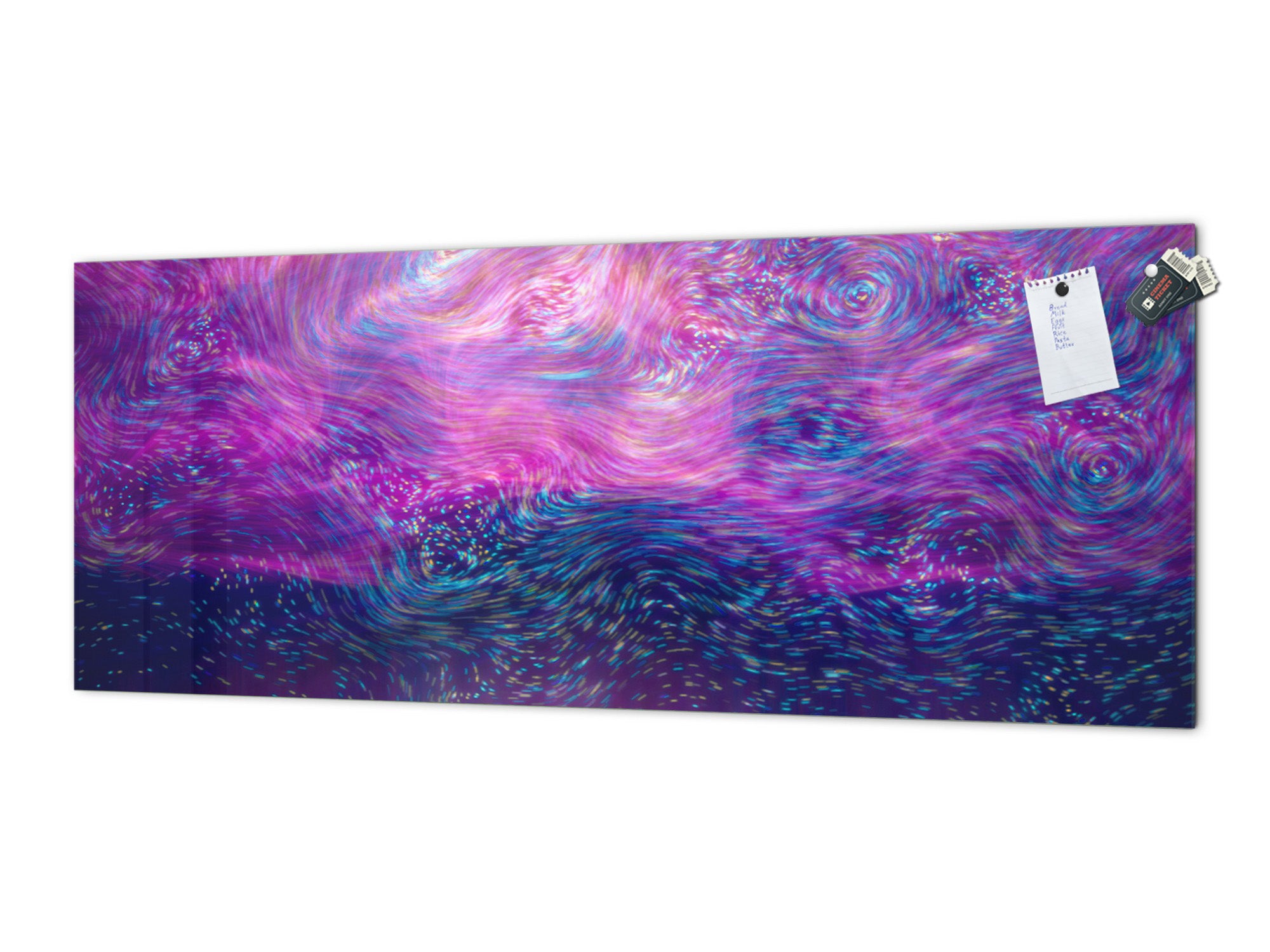 Tempered Glass magnetic and non magnetic splashback in wide-format: Digital painting in Vincent Van Gogh style