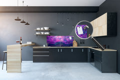 Tempered Glass magnetic and non magnetic splashback in wide-format: Digital painting in Vincent Van Gogh style