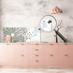 Glass backsplash w/ and w/o metal sheet backing with magnetic properties:   DNA Infographic