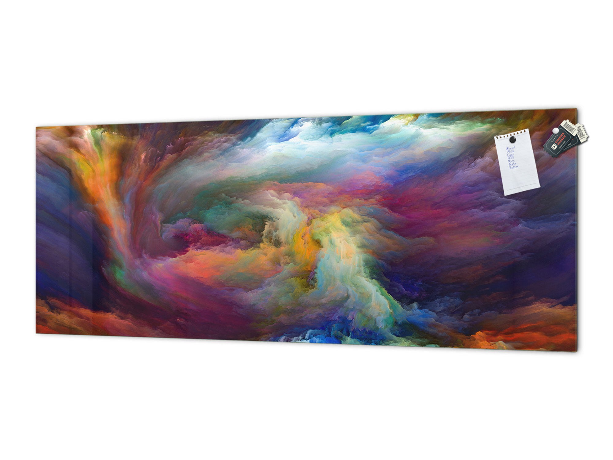 Glass kitchen panel with and w/o stainless steel back-coating: Visions of digital paint