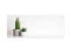 Glass backsplash w/ and w/o metal sheet backing with magnetic properties: Houseplants in flowerpots
