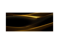 Glass backsplash w/ and w/o metal sheet backing with magnetic properties: Drapery luxury gold 3d illustration