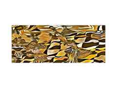 Large format horizontal backsplash - magnetic and non magnetic tempered glass: Surreal oil painting - The Game