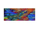Large format horizontal backsplash - magnetic and non magnetic tempered glass: Fractal psychedelic stylization