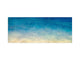 Wide-format tempered glass kitchen wall panel with metal backing - and without: Blue yellow gradient sky