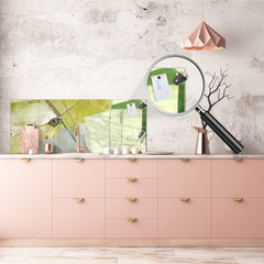 Wide-format tempered glass kitchen wall panel with metal backing - and without: Tribute to Picasso -photography of the Spain