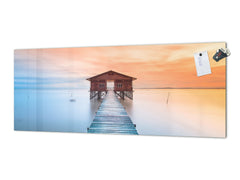 Wide format Wall panel with magnetic and non-magnetic metal sheet backing: House on the water - Nagalang, Labuan