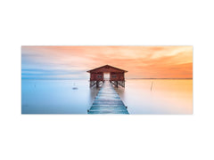 Wide format Wall panel with magnetic and non-magnetic metal sheet backing: House on the water - Nagalang, Labuan