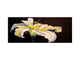 Tempered Glass magnetic and non magnetic splashback in wide-format: Modern painting of a white Lily