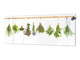 Tempered Glass magnetic and non magnetic splashback in wide-format: Fresh herbs hanging