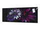 Tempered Glass magnetic and non magnetic splashback in wide-format: Colorful flower on black