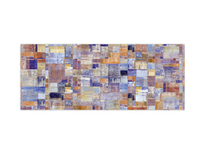 Contemporary glass kitchen panel - Wide format wall backsplash: Grunge wall art