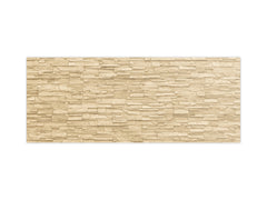 Contemporary glass kitchen panel - Wide format wall backsplash: Stone wall in  yellow