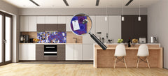 Tempered Glass magnetic and non magnetic splashback in wide-format: Abstract in Gustav Klimt style