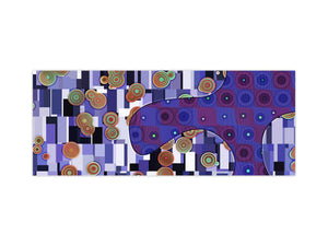 Tempered Glass magnetic and non magnetic splashback in wide-format: Abstract in Gustav Klimt style