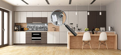 Tempered Glass magnetic and non magnetic splashback in wide-format: New York landscape