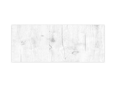 Tempered Glass magnetic and non magnetic splashback in wide-format: White  wood surface