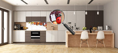 Tempered Glass magnetic and non magnetic splashback in wide-format: Fresh fruits for the wall