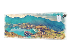 Tempered Glass magnetic and non magnetic splashback in wide-format: Transfagarasan Balea glacier lake