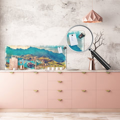 Tempered Glass magnetic and non magnetic splashback in wide-format: Transfagarasan Balea glacier lake