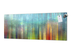 Glass kitchen panel with and w/o stainless steel back-coating: Digital wall art