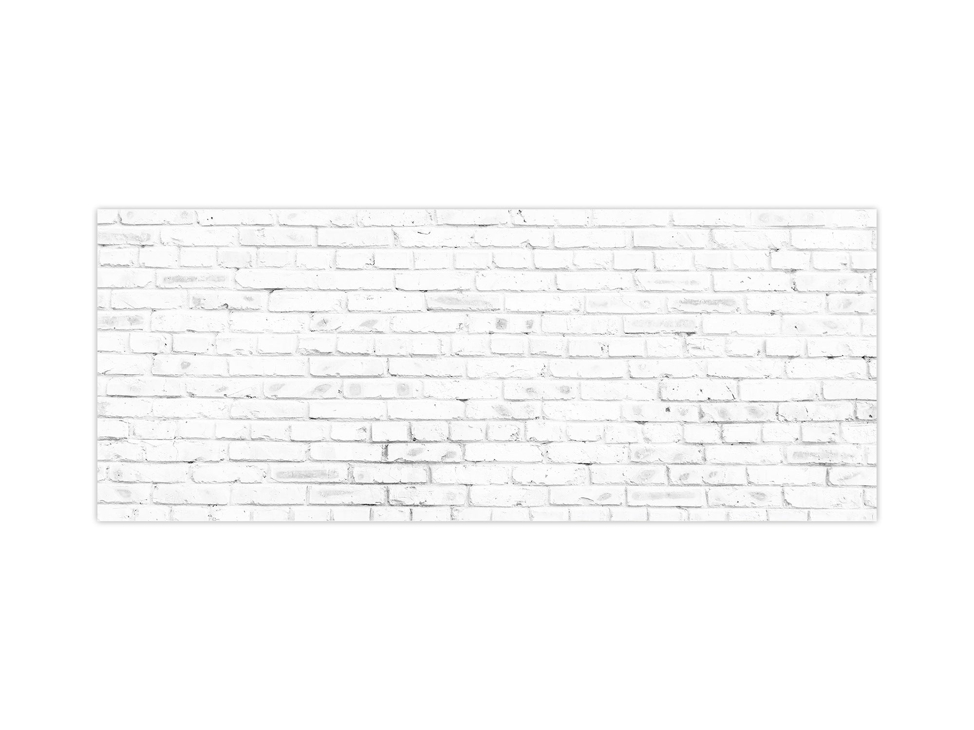 Large format horizontal backsplash - magnetic and non magnetic tempered glass: White bricks