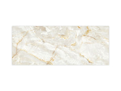 Large format horizontal backsplash - magnetic and non magnetic tempered glass: Marble surface