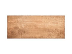Glass splashback with metal backing in wide format - Kitchen tempered glass panel: Natural wooden surface