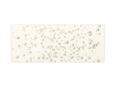 Glass splashback with metal backing in wide format - Kitchen tempered glass panel: Gas bubbles