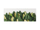 Stunning glass wall art - Wide format  backsplash with w/ & w/o stainless steel back: Treeline from leaves