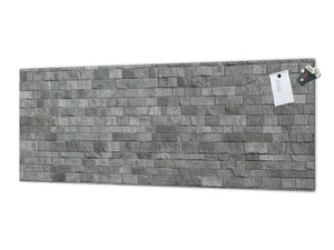 Stunning glass wall art - Wide format  backsplash with w/ & w/o stainless steel back: Stone wall vectors 3