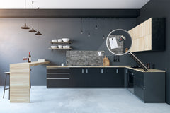Stunning glass wall art - Wide format  backsplash with w/ & w/o stainless steel back: Stone wall vectors 3