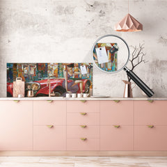 Wide format Wall panel with magnetic and non-magnetic metal sheet backing: Evening rendezvous by R. Nagon