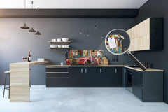 Wide format Wall panel with magnetic and non-magnetic metal sheet backing: Evening rendezvous by R. Nagon